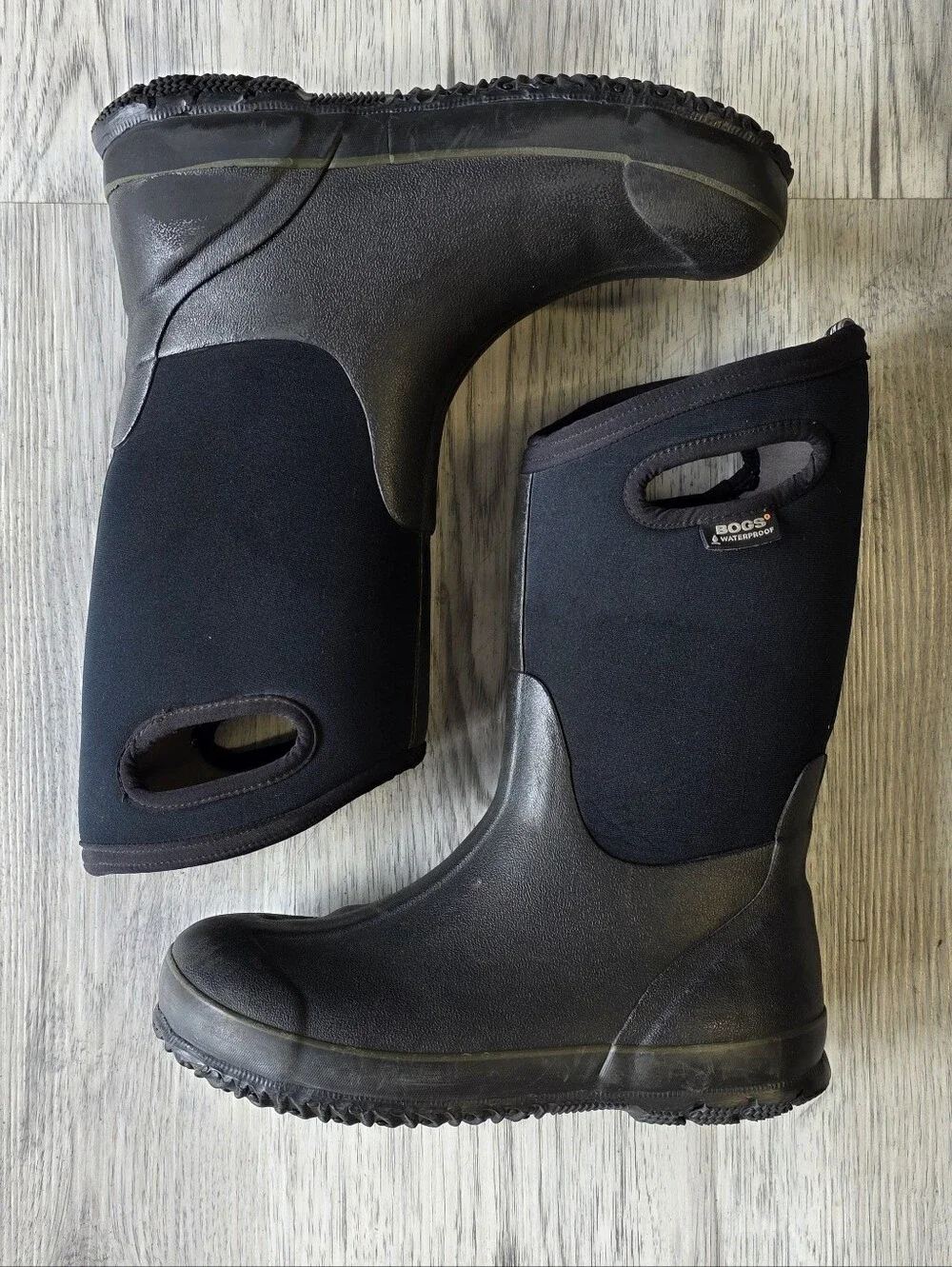 BOGS Classic High Black Waterproof Boots Youth Size 6
